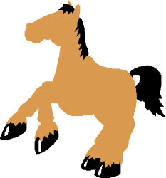 Horse Silhouette Against Black Background - Stunning Clipart Design