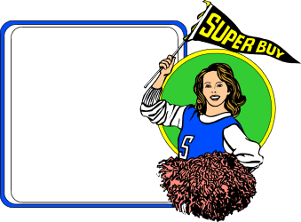 Girl Holding a Sign - Cheerful Borders Clipart