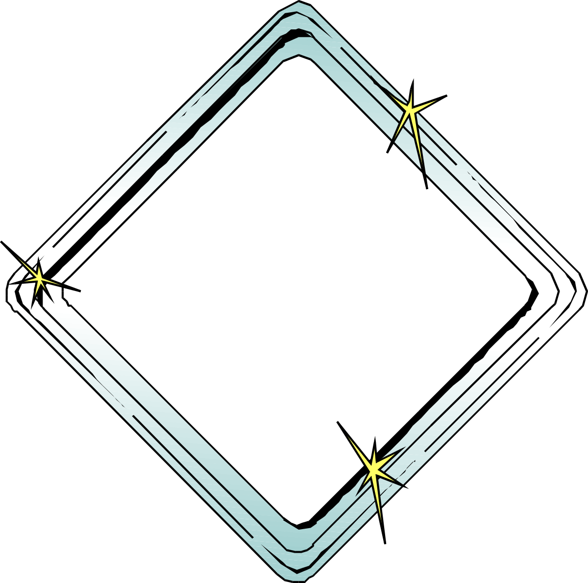a white square with a yellow arrow clip art png transparent Yellow Arrow Clipart on White Square - Modern Chrome Borders & Corners