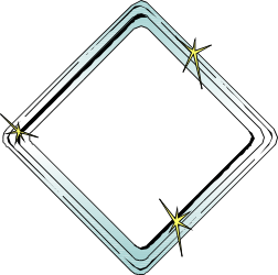 Yellow Arrow Clipart on White Square - Modern Chrome Borders & Corners