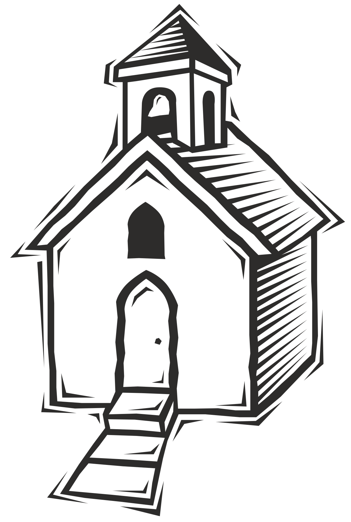 Church with Steeple Clipart: Elegant Architectural Designs