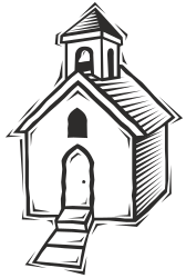 Church with Steeple Clipart: Elegant Architectural Designs