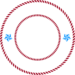 Circular Clipart with Red and Blue Stars - Versatile Borders Collection