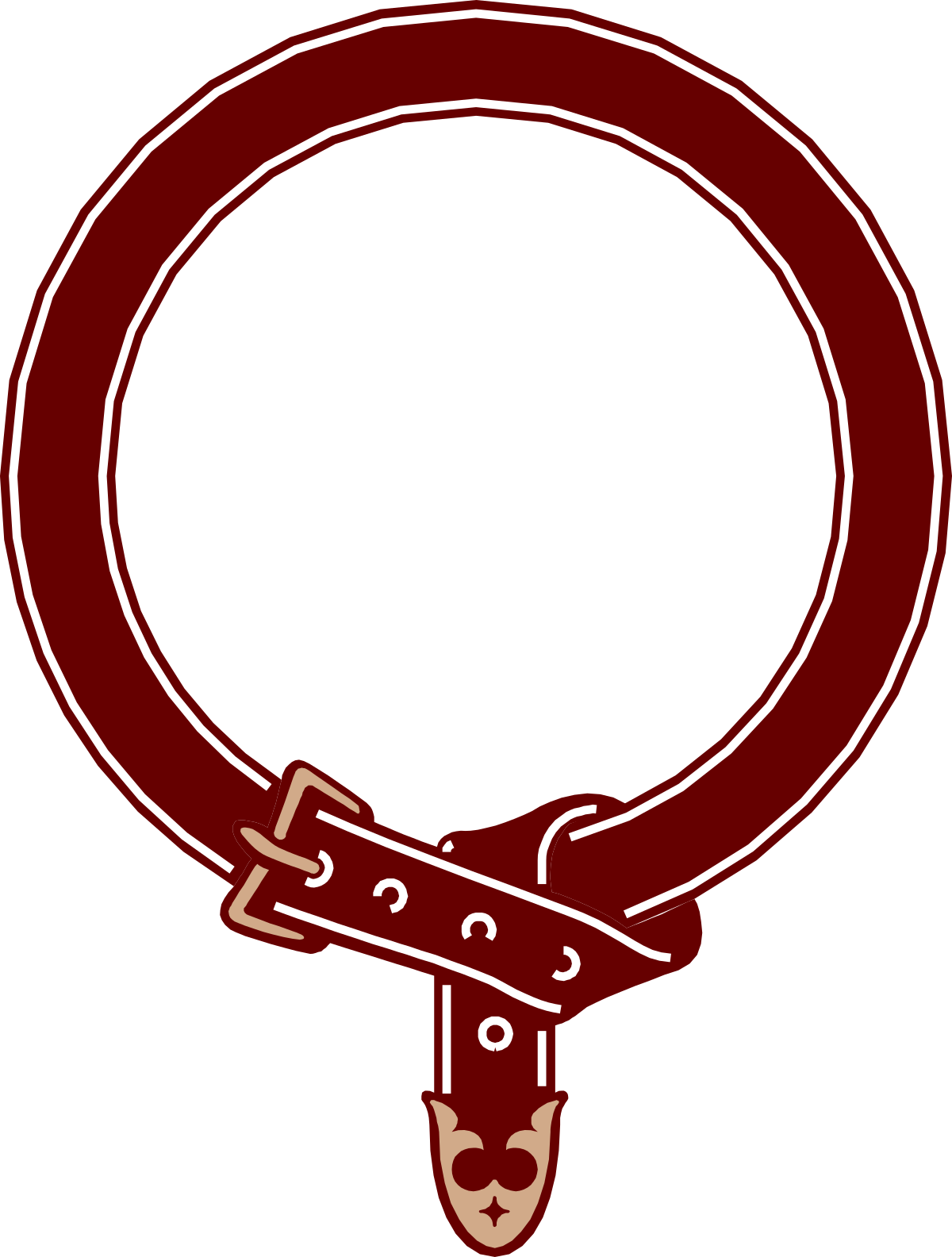 Red Ring with White Outline - Vibrant Circular Clipart for Creative Projects