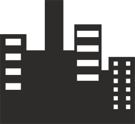 City Silhouette Clipart: Stunning Black and White Urban Landscape
