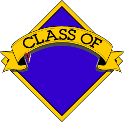 Class of School Logo Clipart with Borders and Diverse People