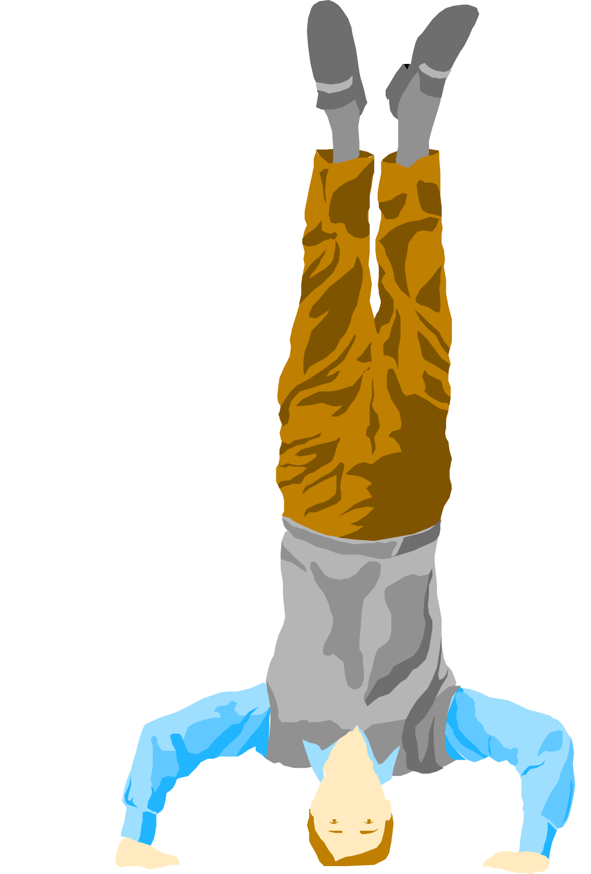 Person Doing a Handstand Clipart - Dynamic Borders and Energetic Poses