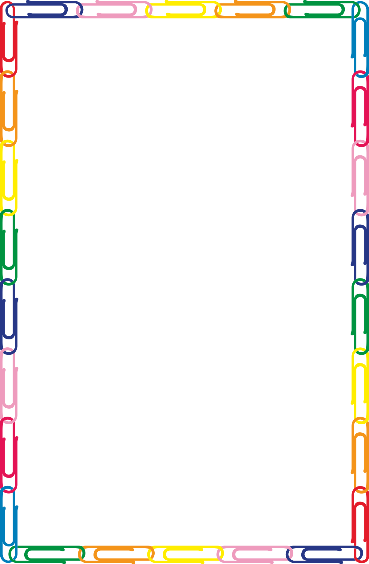 Vibrant Colorful Borders for Business Clipart with Black Background