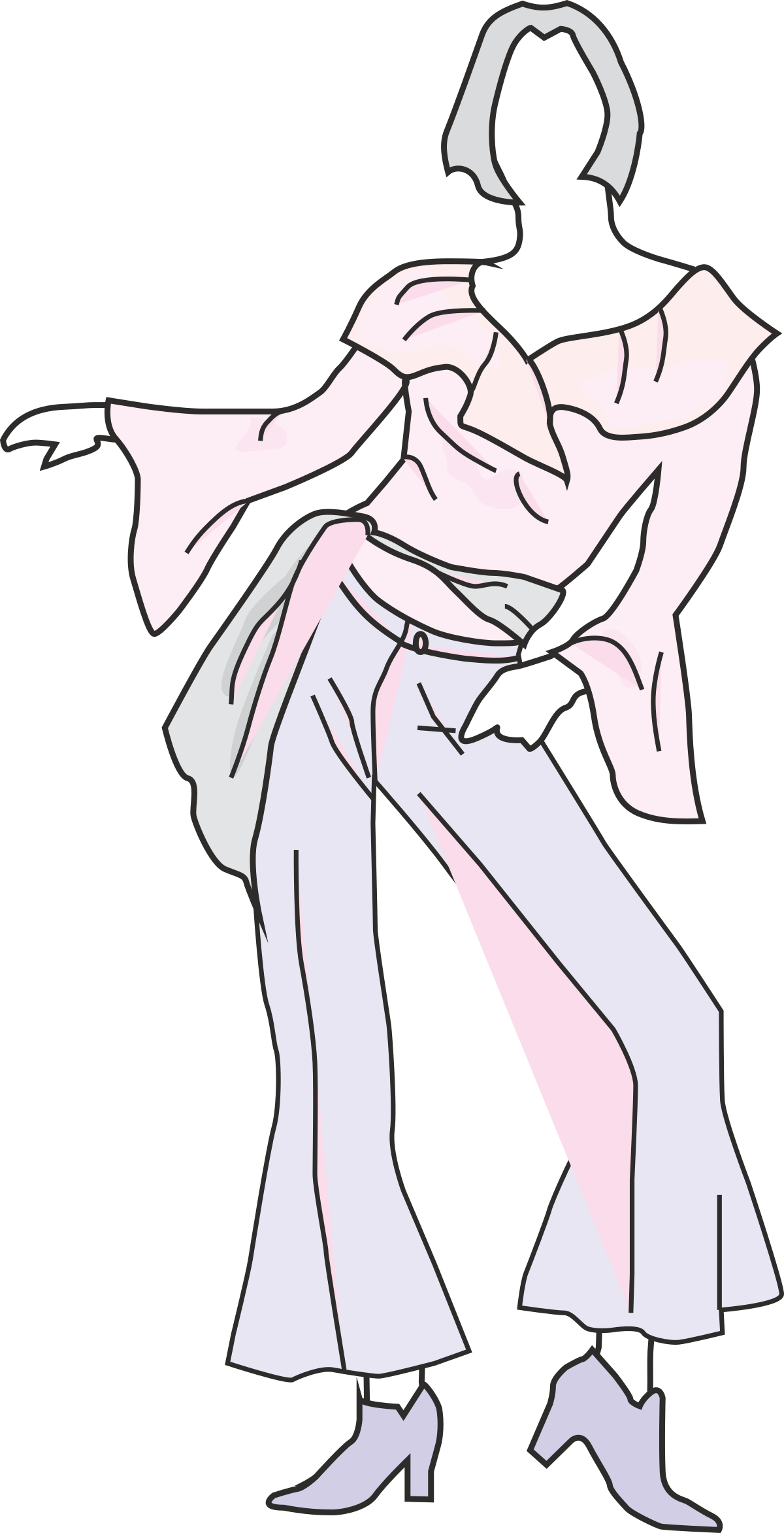 Dancing Woman in Pink Outfit Clipart for Creative Projects