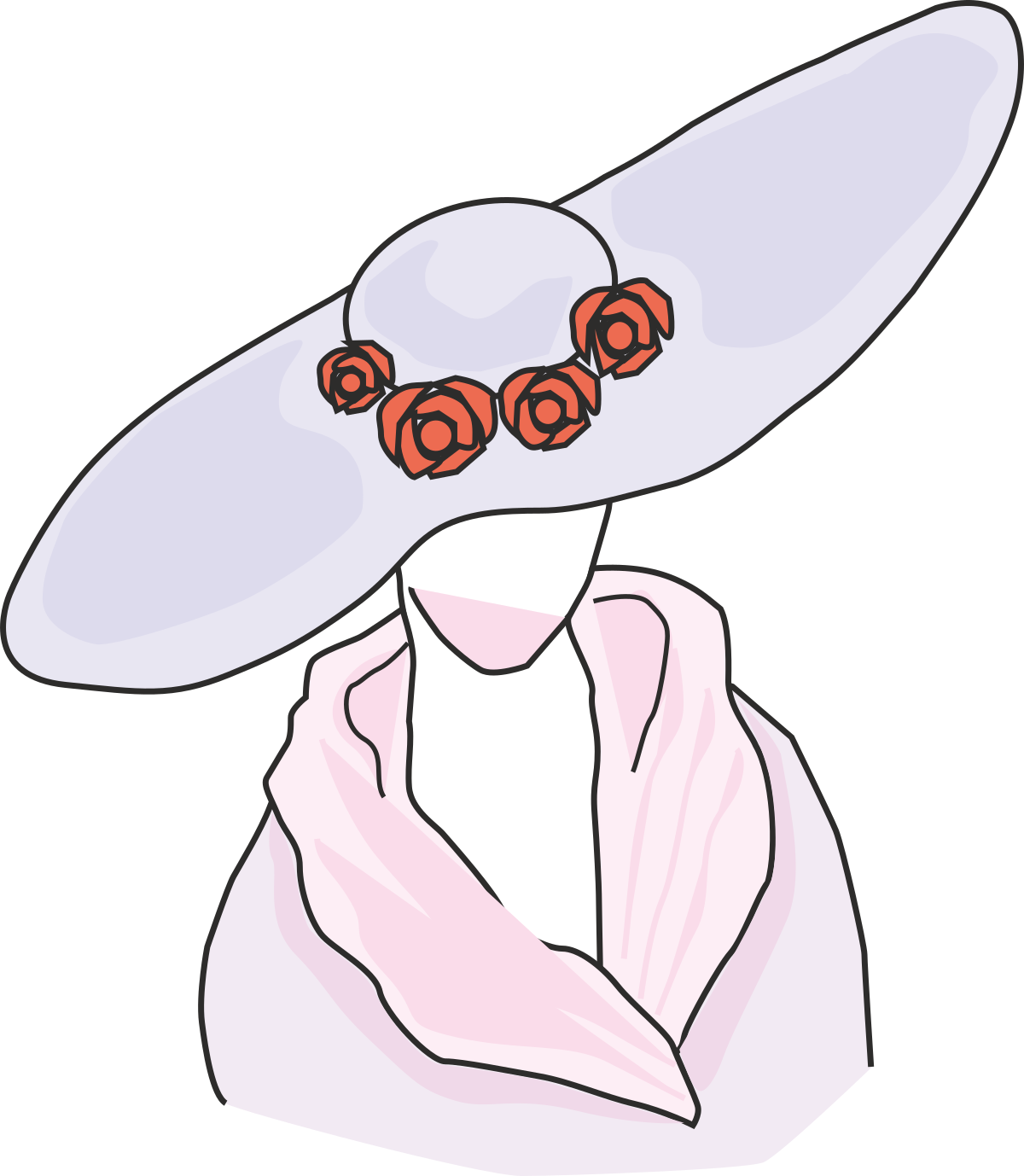 Woman in Hat and Sunglasses Clipart for Vibrant Visuals