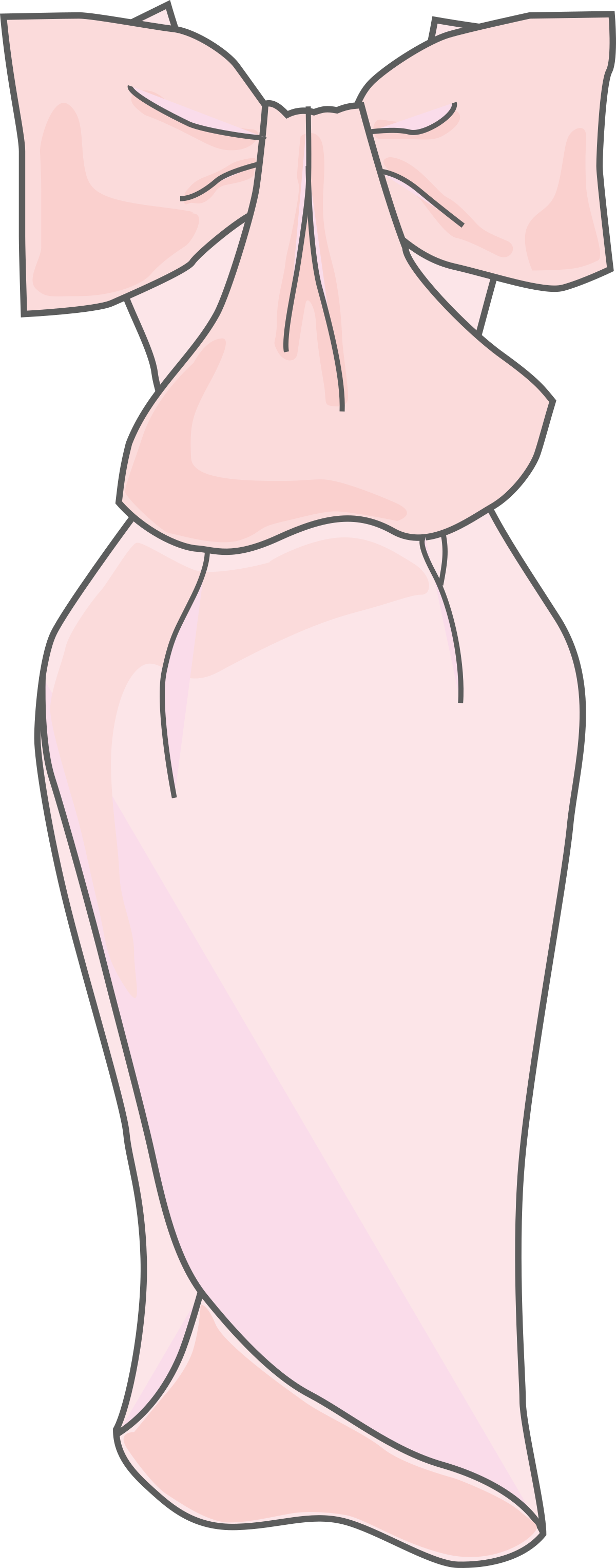 Pink Bow Clipart on Black Background - Elegant and Eye-Catching