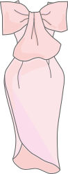 Pink Bow Clipart on Black Background - Elegant and Eye-Catching