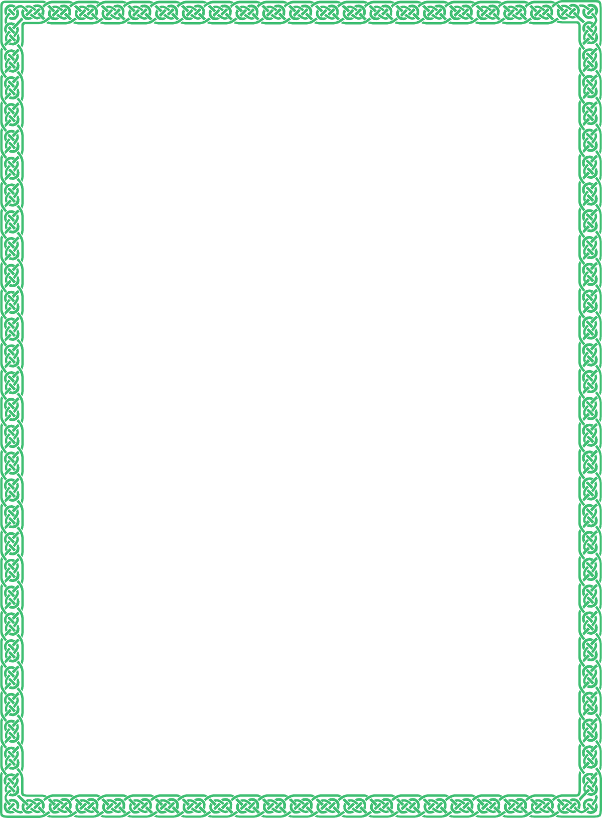 Green Decorative Frame with Pattern - Clipart Collection