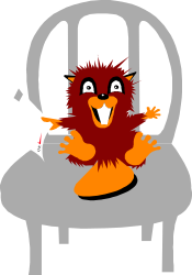 Bird Sitting on Chair with Paper - Charming Clipart Scene