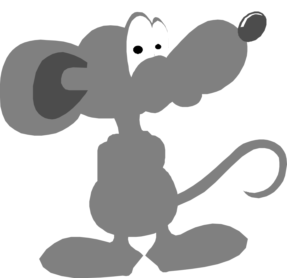 Cartoon Mouse Clipart: Adorable Big-Nosed Character for Fun Designs