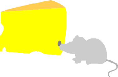 Mouse and Cheese Clipart: Whimsical Cheese Lover's Delight