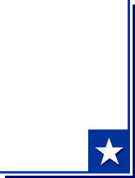 Blue Frame with White Star - Decorative Borders and Corners Clipart