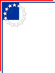 Red, White and Blue Star Frame Clipart for Celebrations