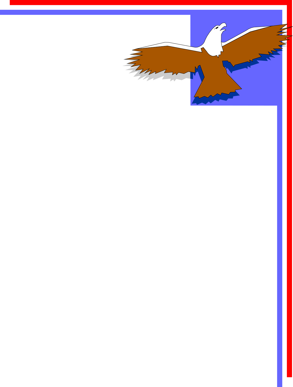 a red frame with an eagle flying over it clip art png transparent Red Frame with Soaring Eagle Clipart - Majestic Borders and Corners