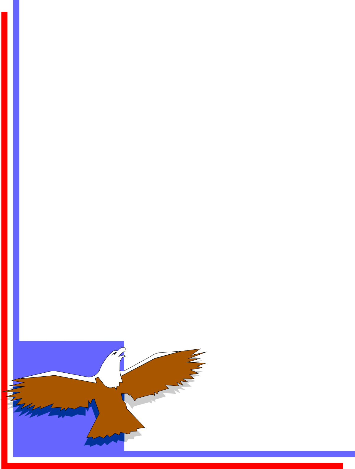 Eagle Flying Over Picture Frame - Stunning Borders and Corners Clipart