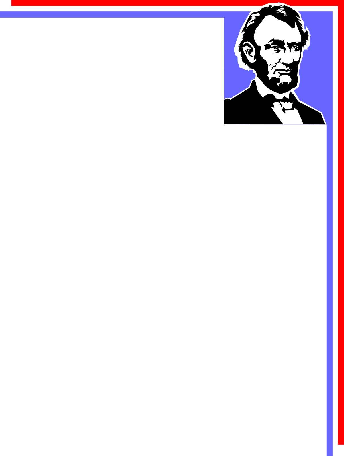 Abraham Lincoln Clipart - Free Borders and Corners for Creative Design