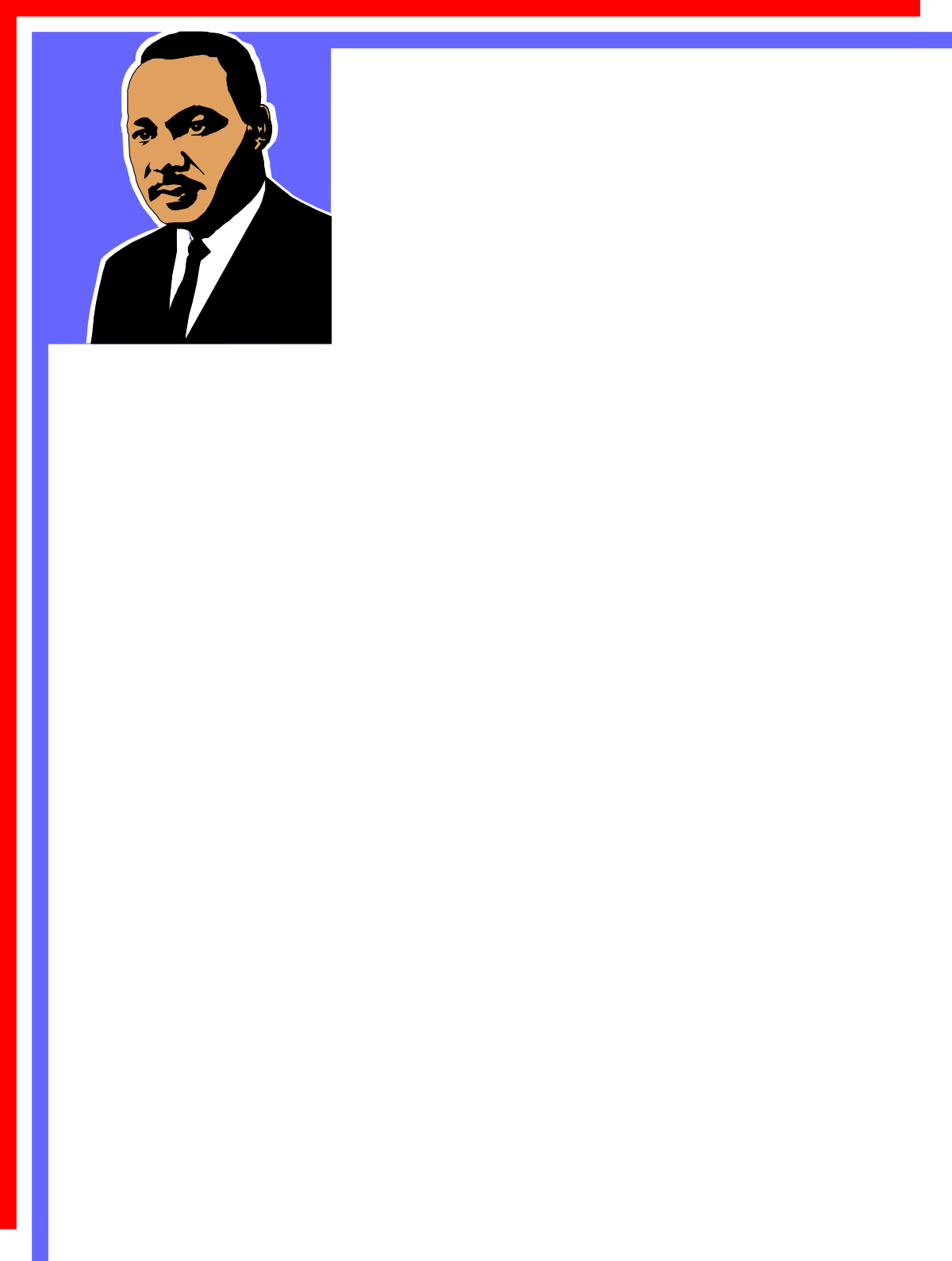 Elegant Black Man in Suit and Tie with Red Frame Clipart