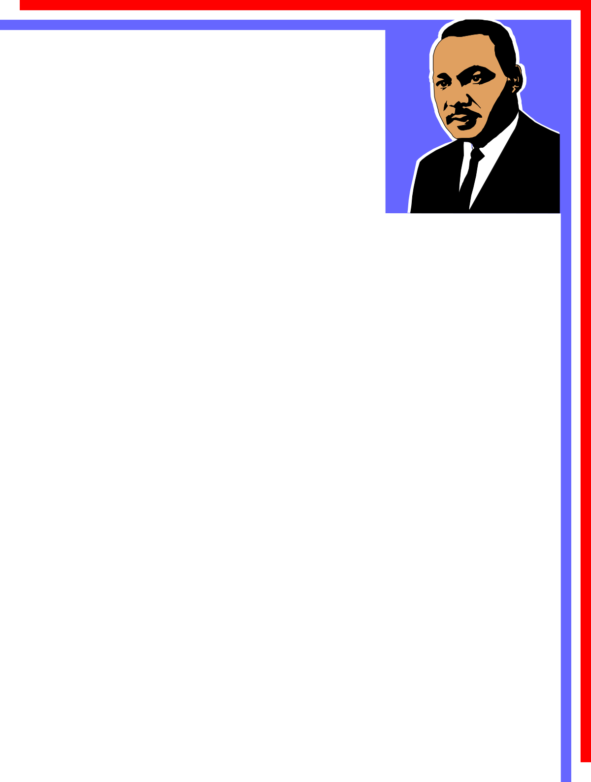 Elegant Black and Red Frame Featuring a Suited Man Clipart