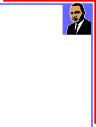 Elegant Black and Red Frame Featuring a Suited Man Clipart