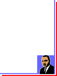 Red and Blue Frame Clipart with Suit Man - Creative Borders and Corners