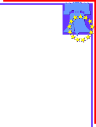 Red Frame with Blue and Yellow Borders Clipart - Versatile Corner Designs