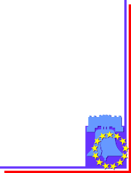 Red Frame with Blue and Yellow Borders - Versatile Clipart Design