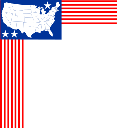 United States Map with Flag Clipart | Borders and Corners Design