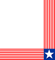 Red and White Striped Background with Star Clipart | Decorative Borders and Corners