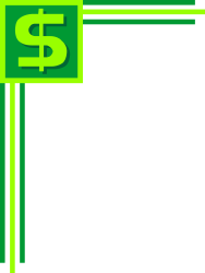 Green Cross Clipart with 'S' - Decorative Borders and Corners