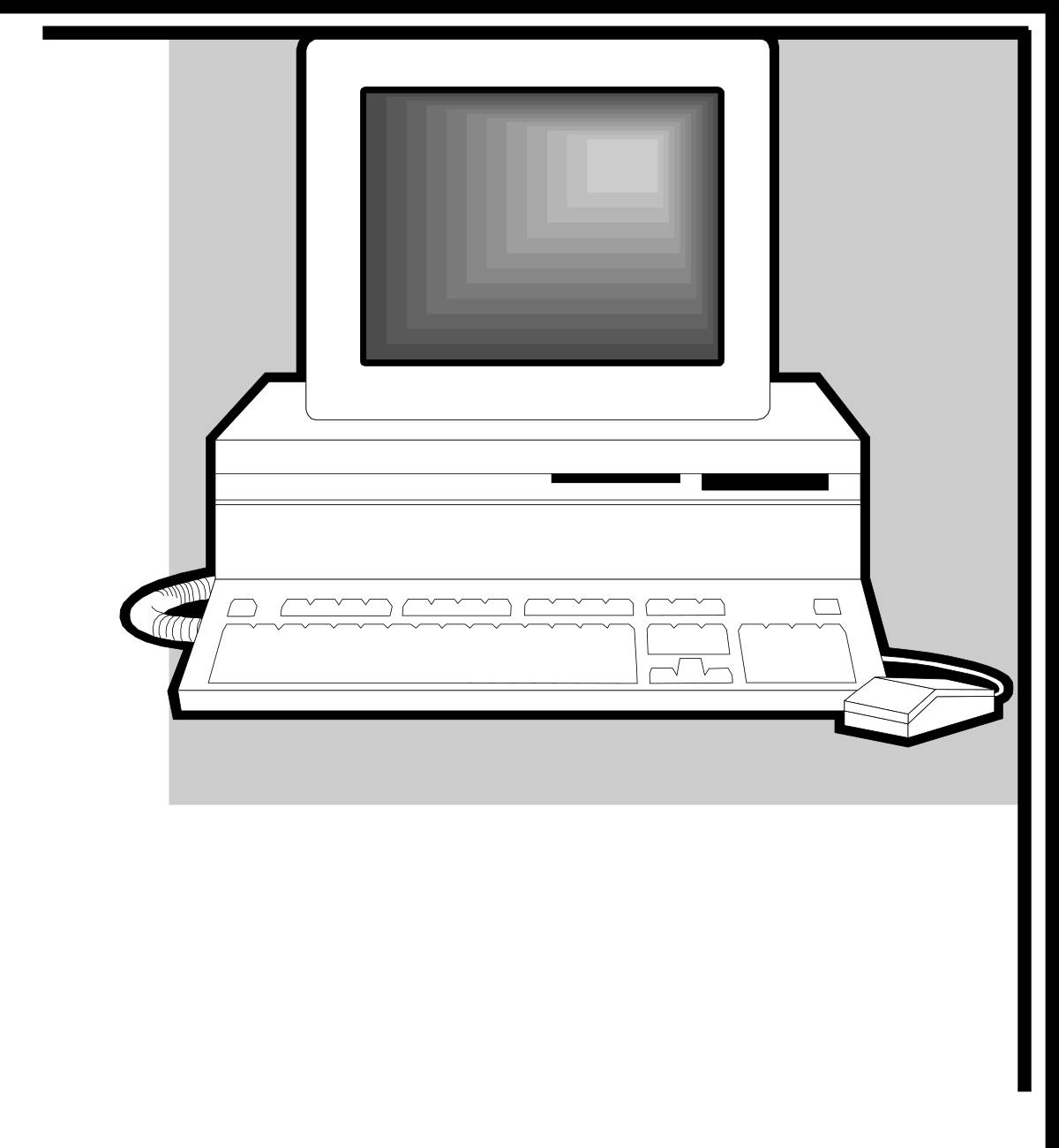 Borders and Corners Clipart: Printer on Top Design