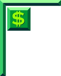 Green Dollar Sign Frame Clipart - Borders and Corners Design