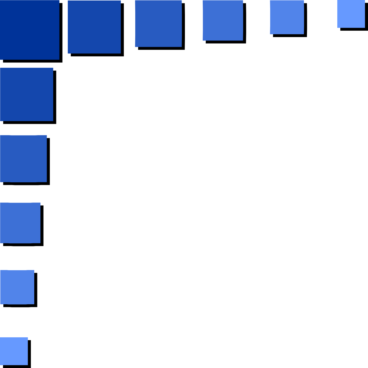a blue and white square with a black background clip art png transparent Borders and Corners Design Clipart - Blue and White Square on Black Background