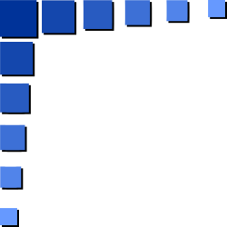 Borders and Corners Design Clipart - Blue and White Square on Black Background