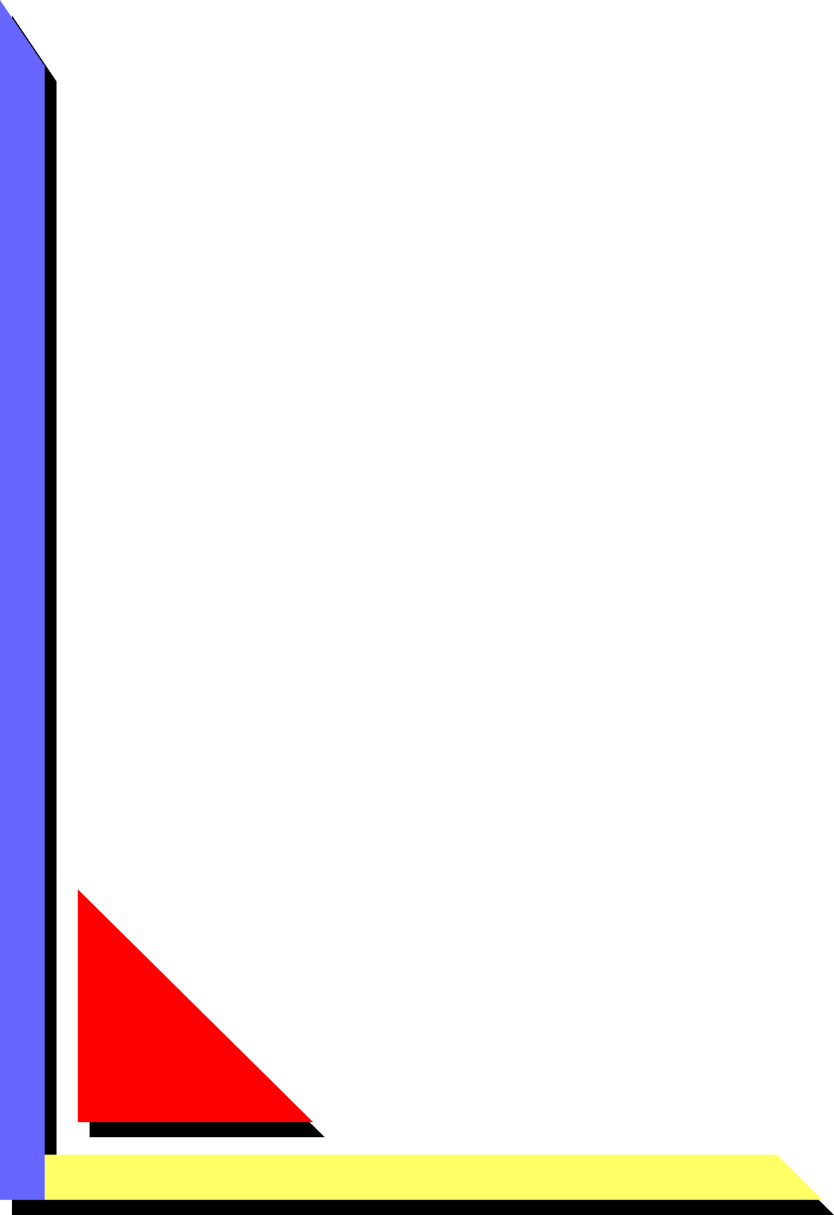 Blue and Red Triangle Clipart - Creative Borders and Corners Designs