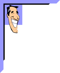 Smiling Cartoon Character Clipart with Playful Borders and Corners