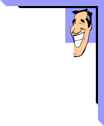 Cartoon Man with a Smile - Fun Borders and Corners Clipart