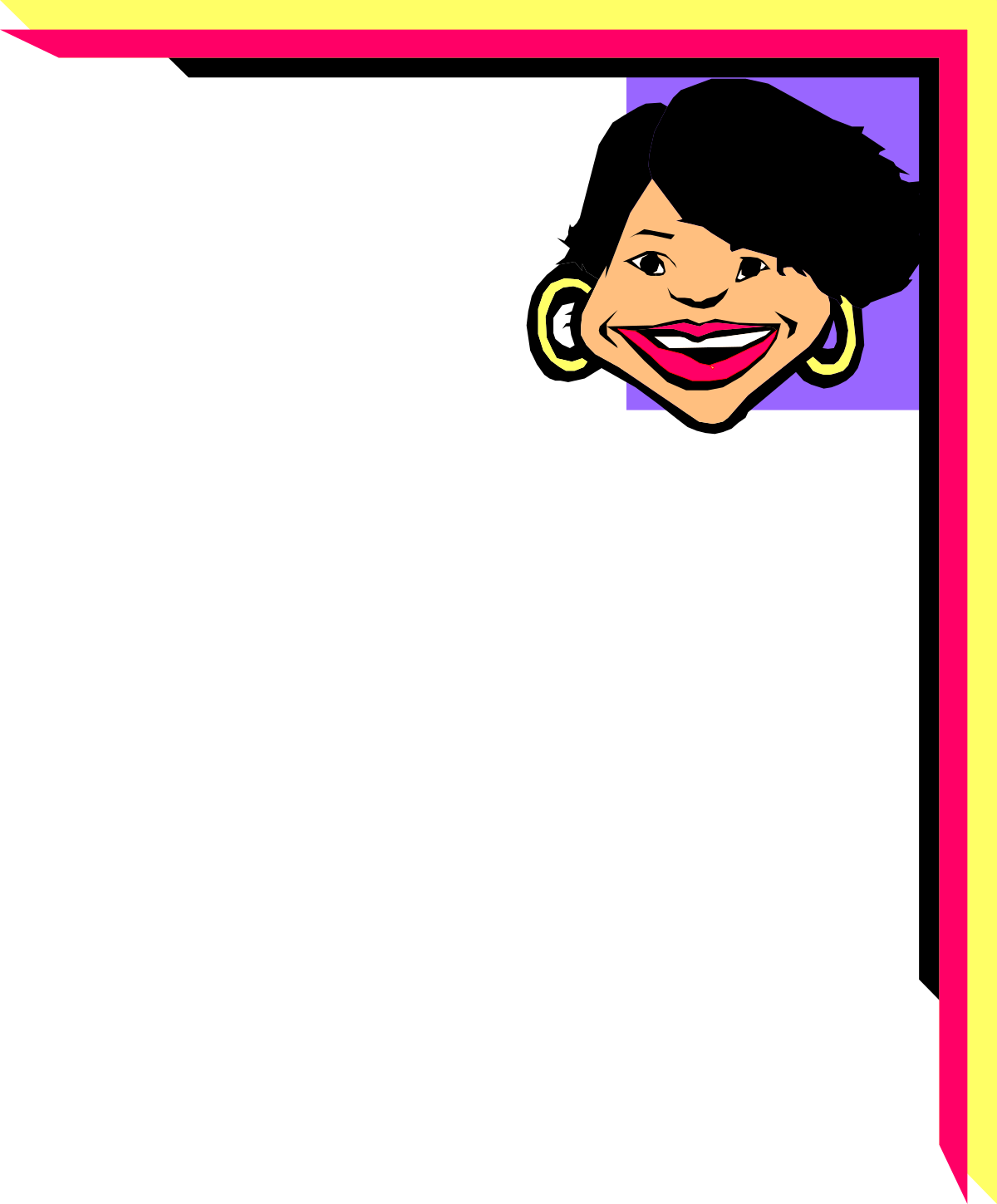 Elegant Woman's Face in Ornate Frame Clipart - Perfect for Borders and Corners