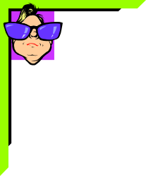 Stylish Woman in Sunglasses with Green Background Clipart - Perfect for BORDERS and CORNERS