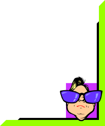 Sunglasses Cartoon Character Clipart - Fun and Playful Borders and Corners