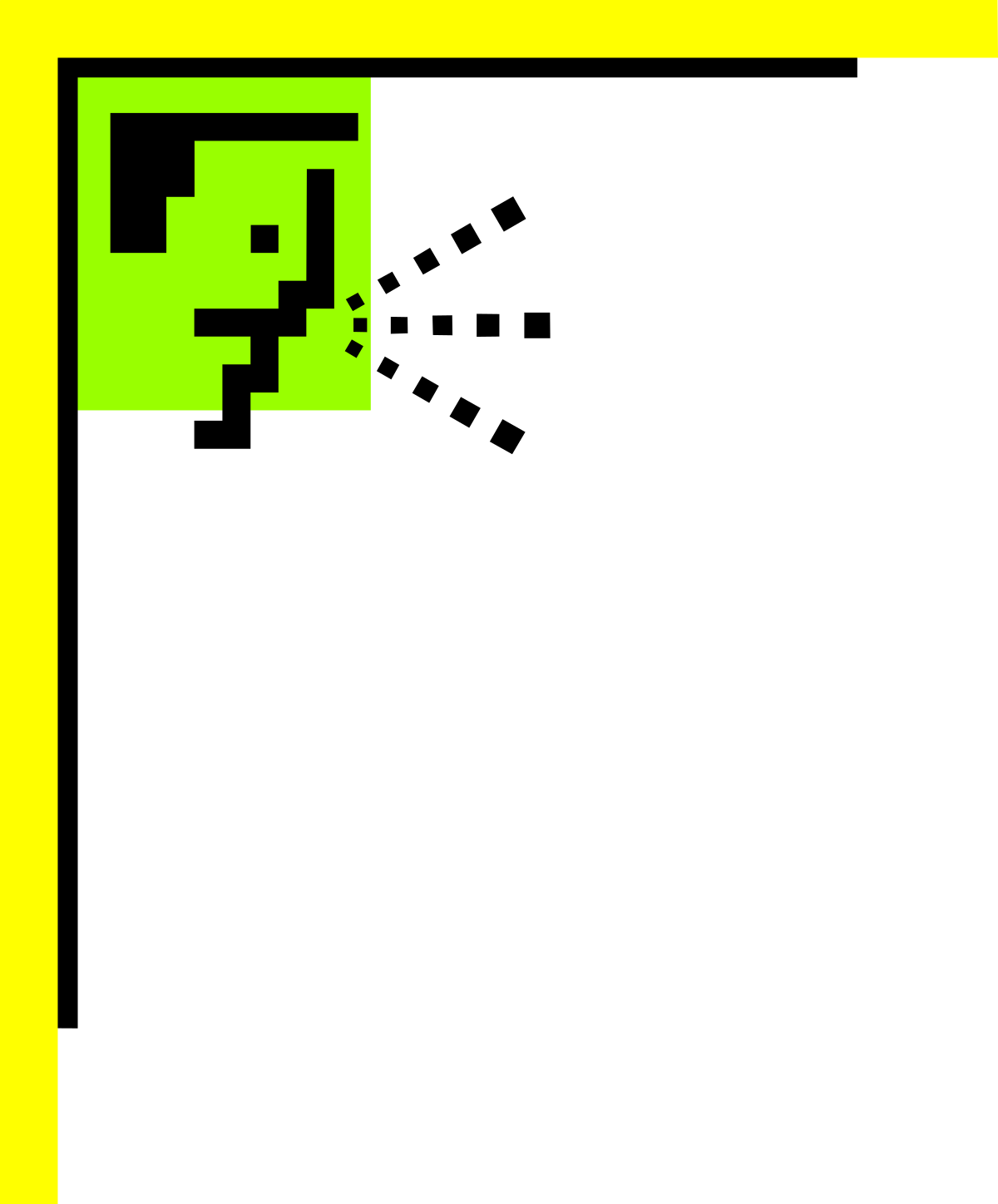 a yellow square with a black square in the middle clip art png transparent Borders and Corners: Yellow Square with Black Center Clipart