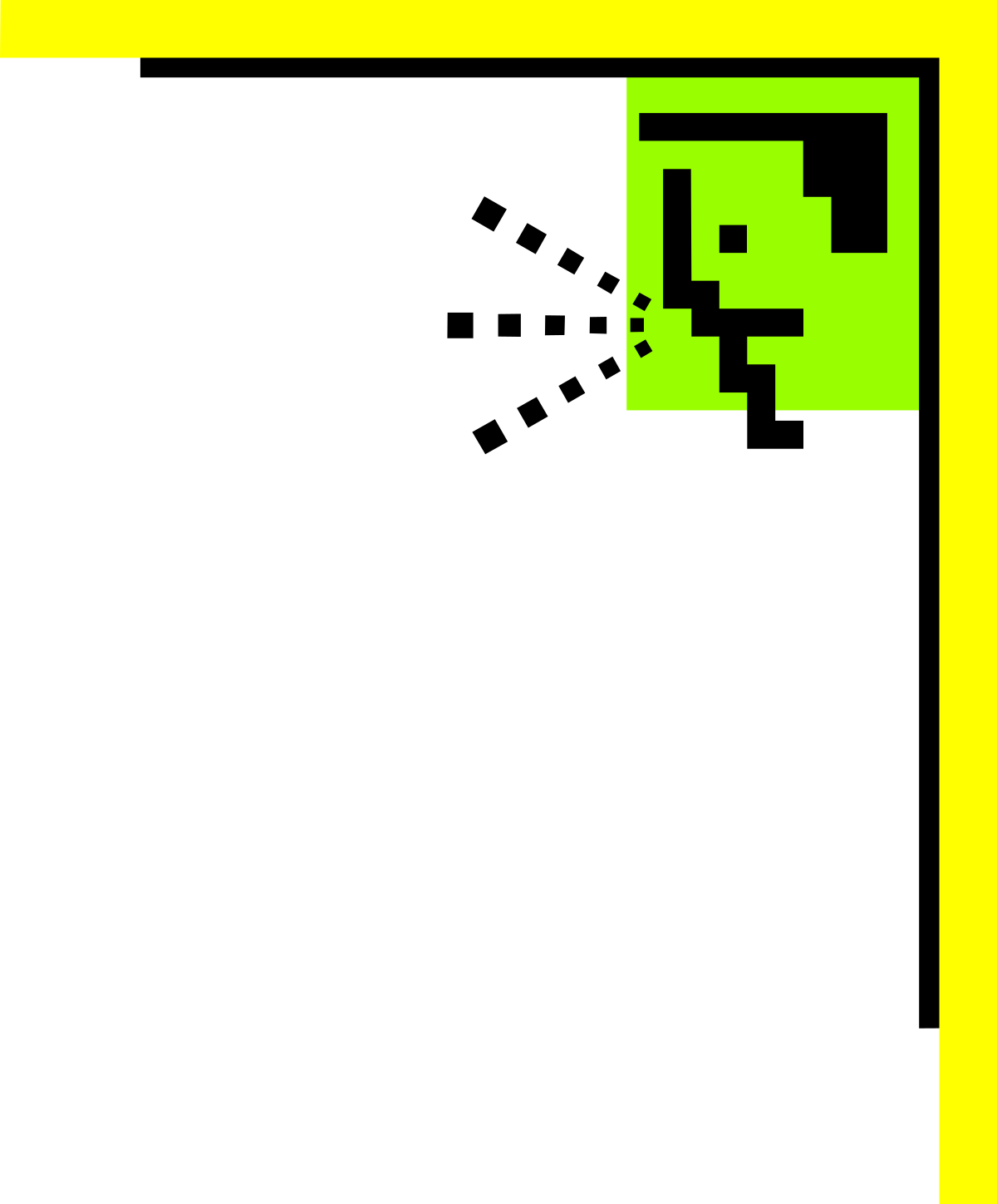 a yellow square with a black square in the middle clip art png transparent Yellow Square with Black Center - Versatile Borders and Corners Clipart