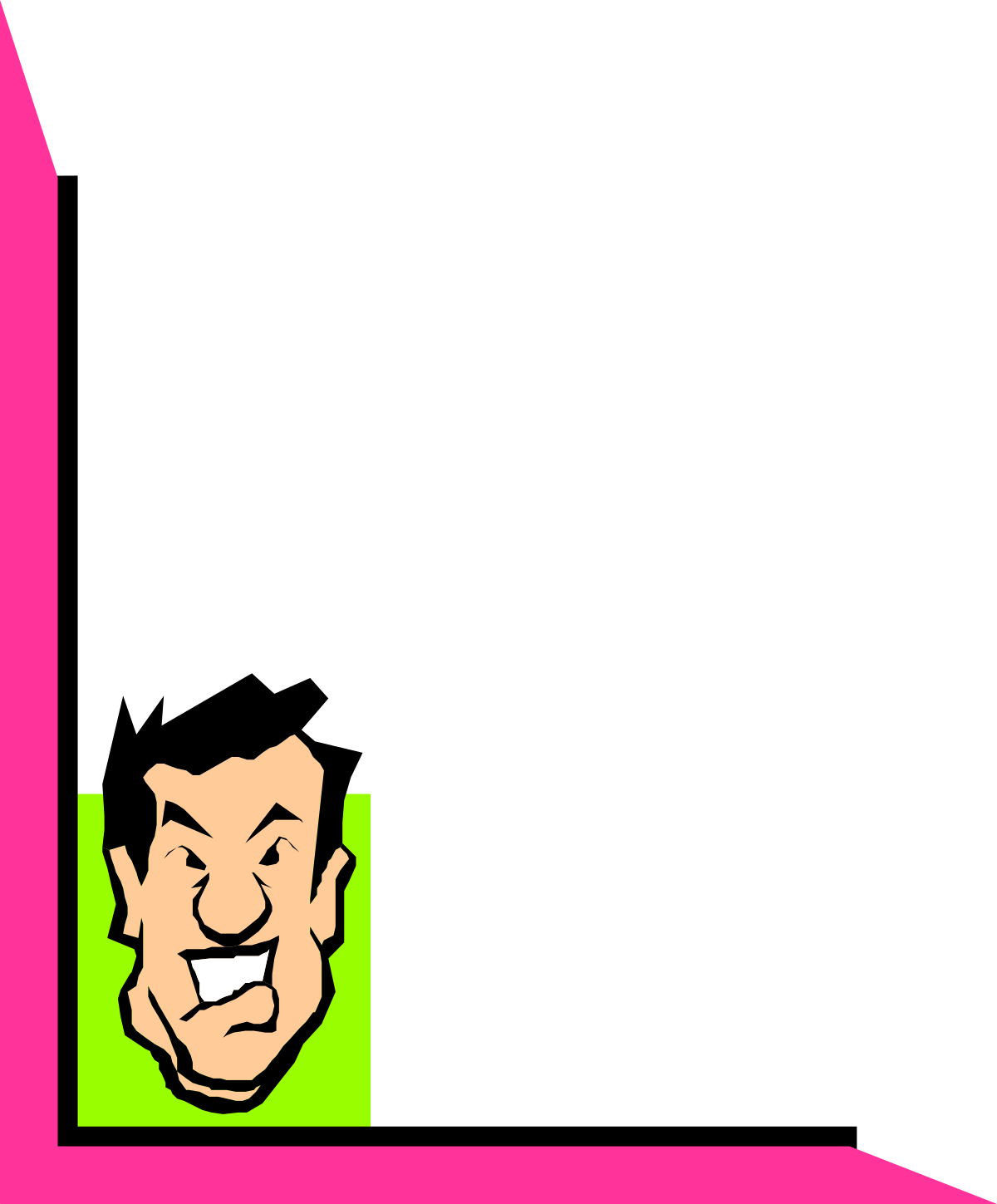 a cartoon character peeking out of a pink letter clip art png transparent Cartoon Character Peeking from Pink Letter Clipart - Fun Borders and Corners