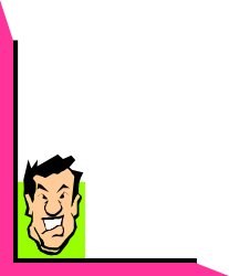 Cartoon Character Peeking from Pink Letter Clipart - Fun Borders and Corners