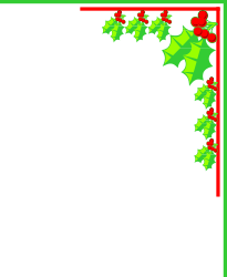 Christmas Frame Clipart: Holly and Red Berries Borders and Corners