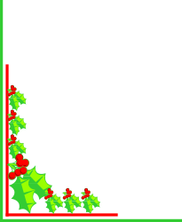 Holly Border and Corner Clipart for Festive Designs